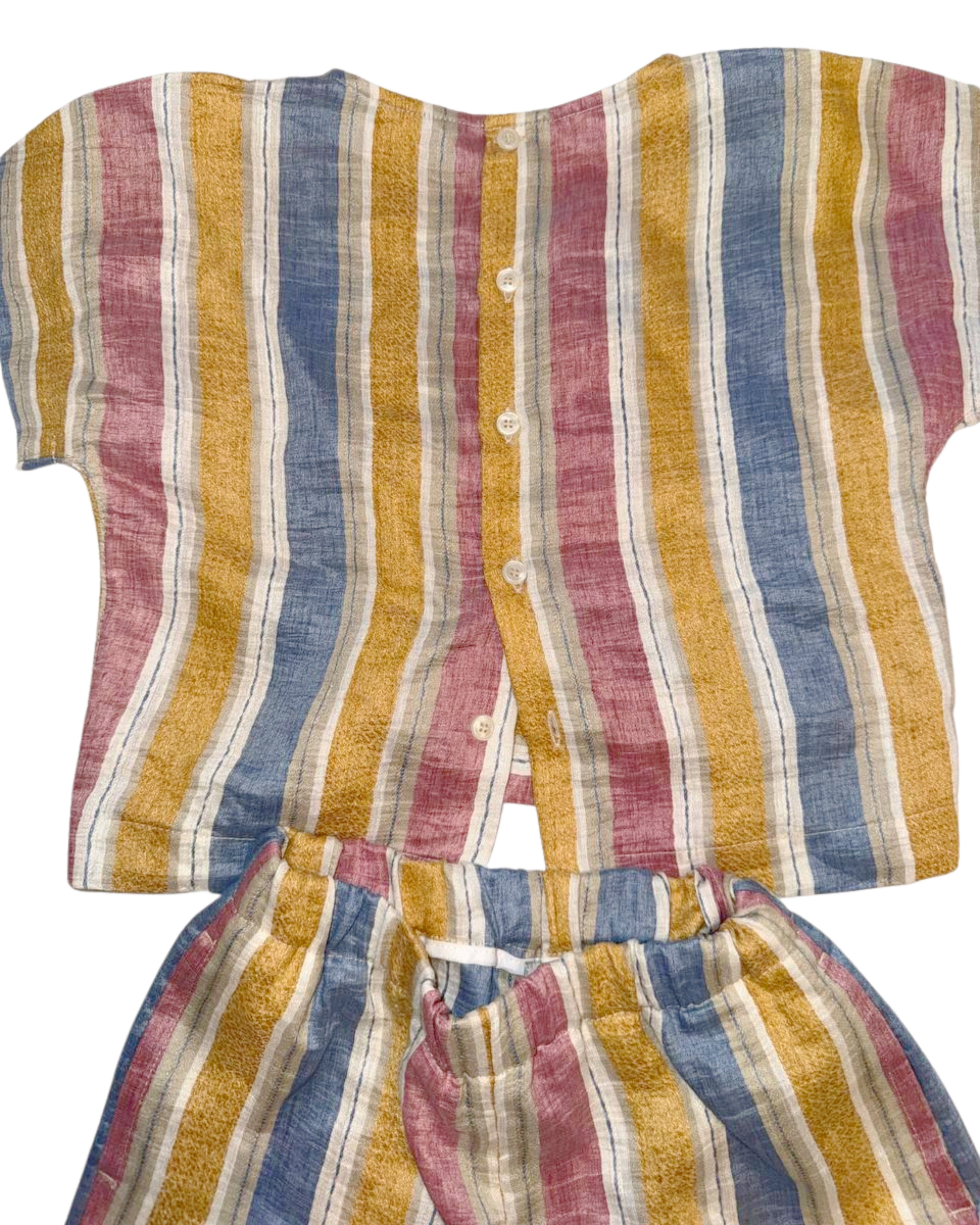 IL GUFO Striped Linen Set 4A