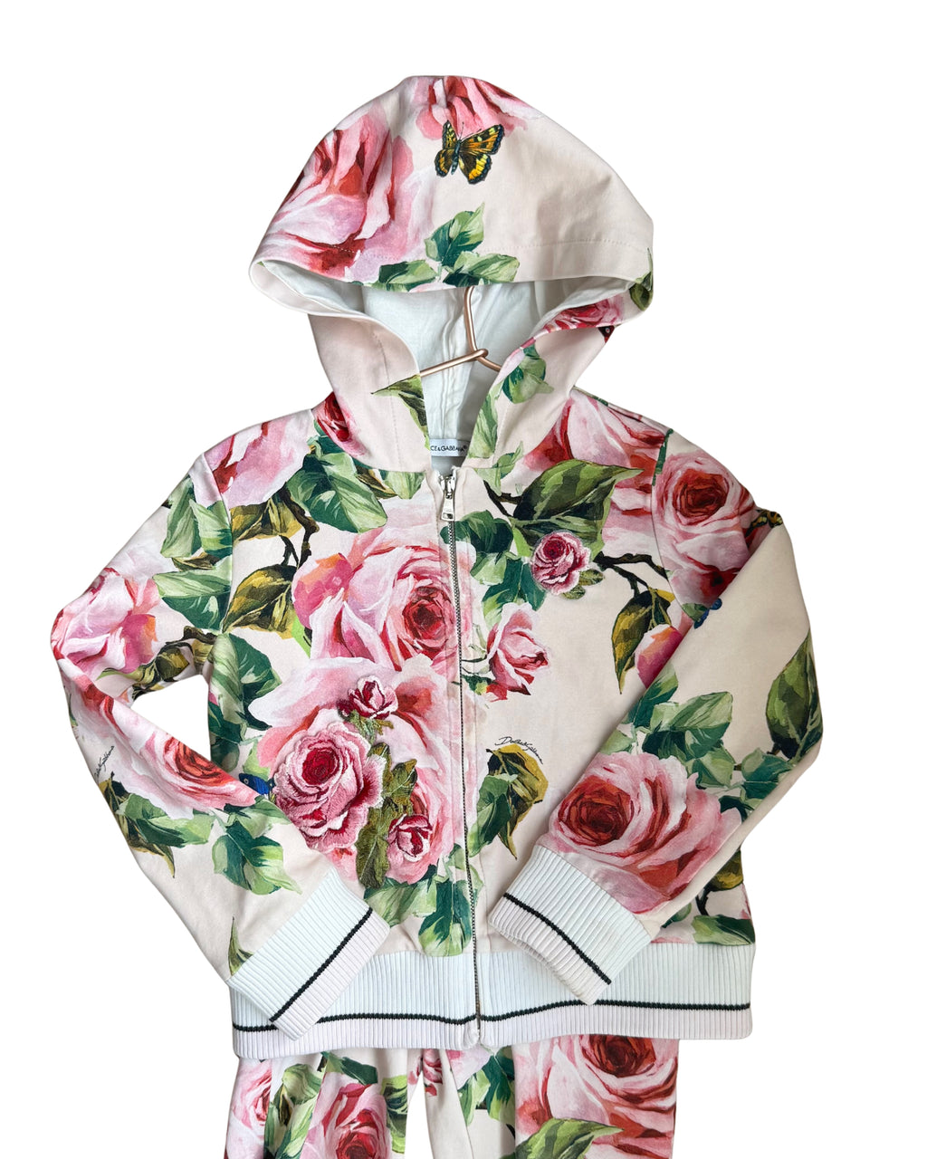 DOLCE & GABBANA Rose Print Tracksuit Set