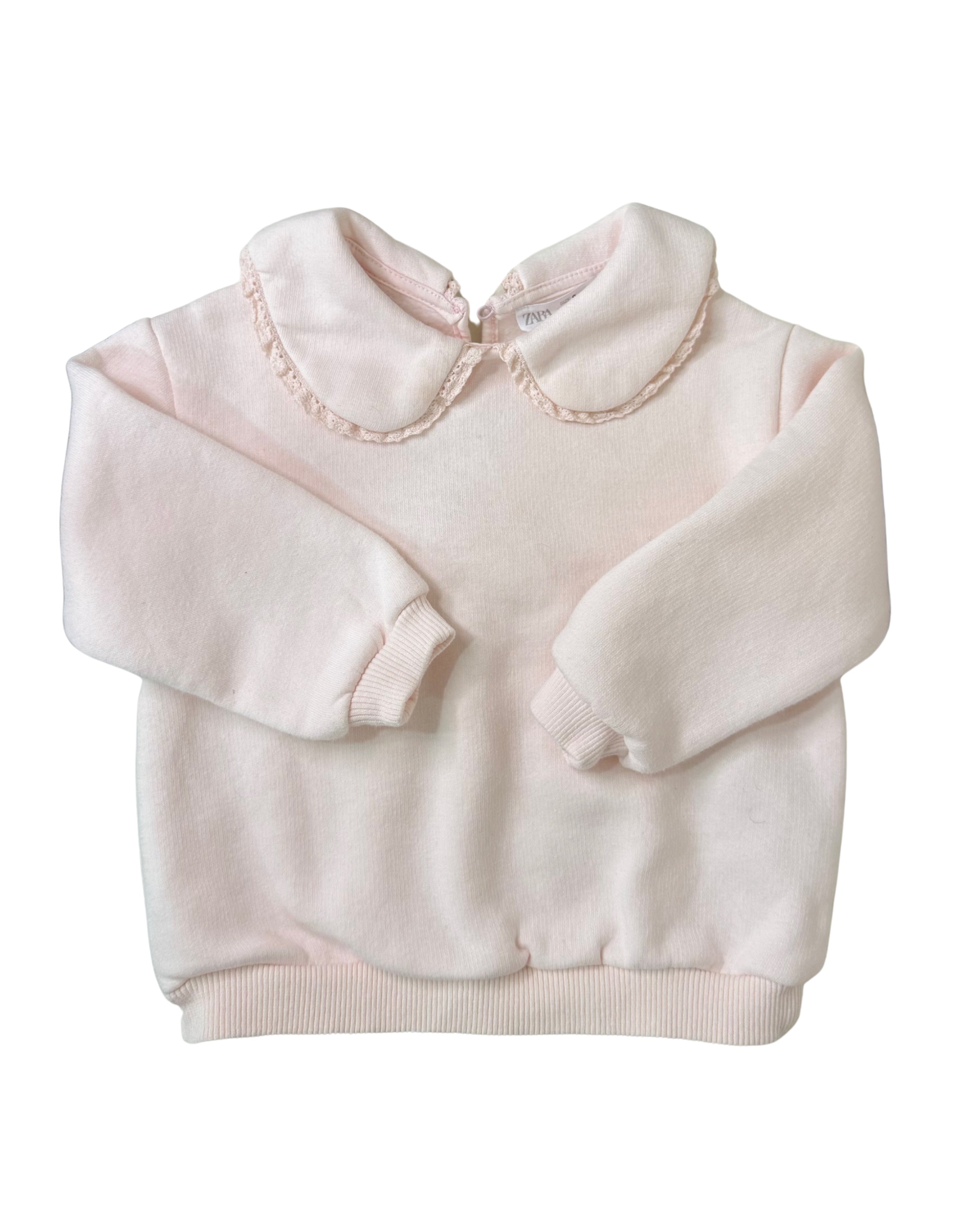 ZARA Peter Pan Collar Fleece Sweatshirt