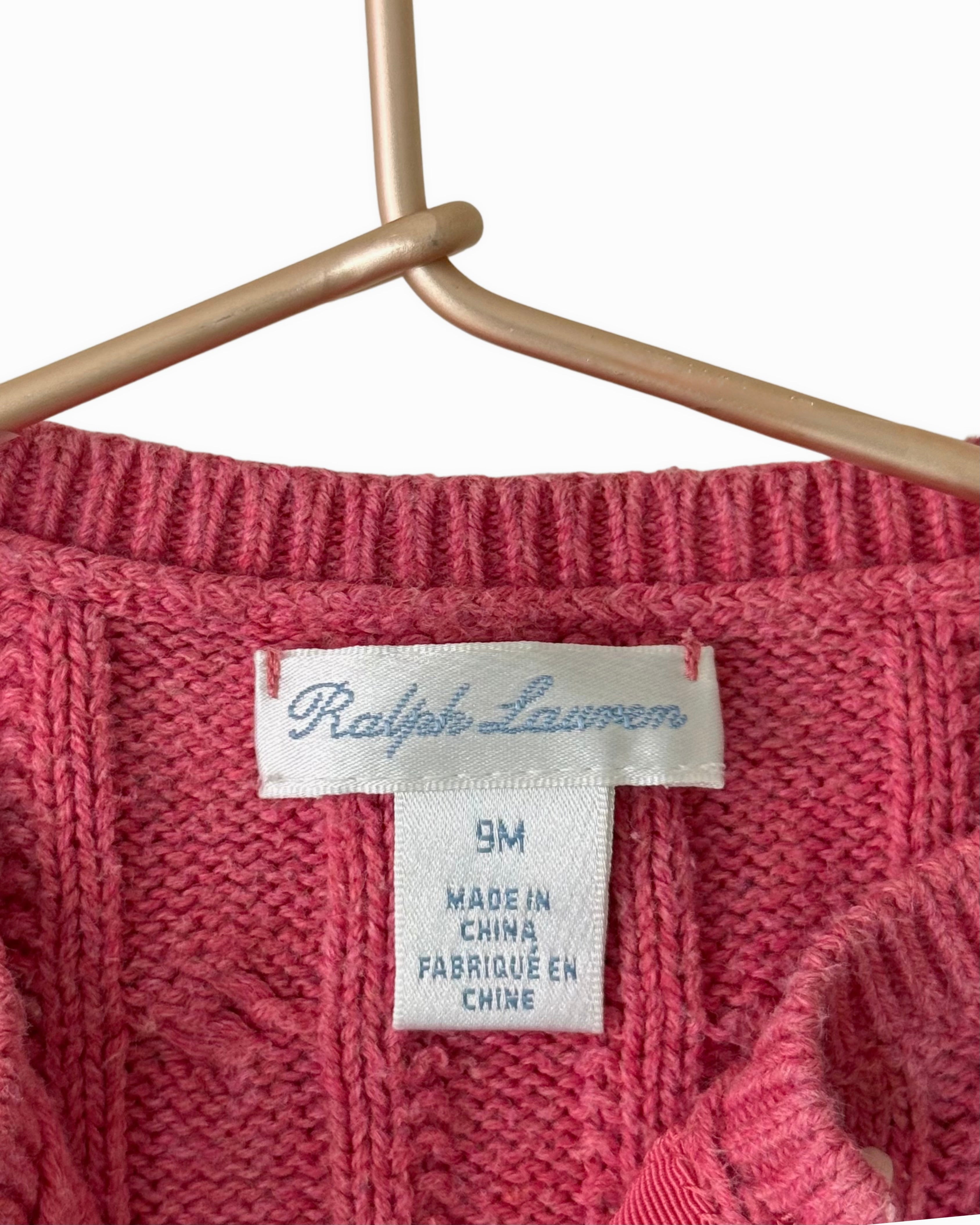 Ralph Lauren Cable Knit Peplum Cardigan