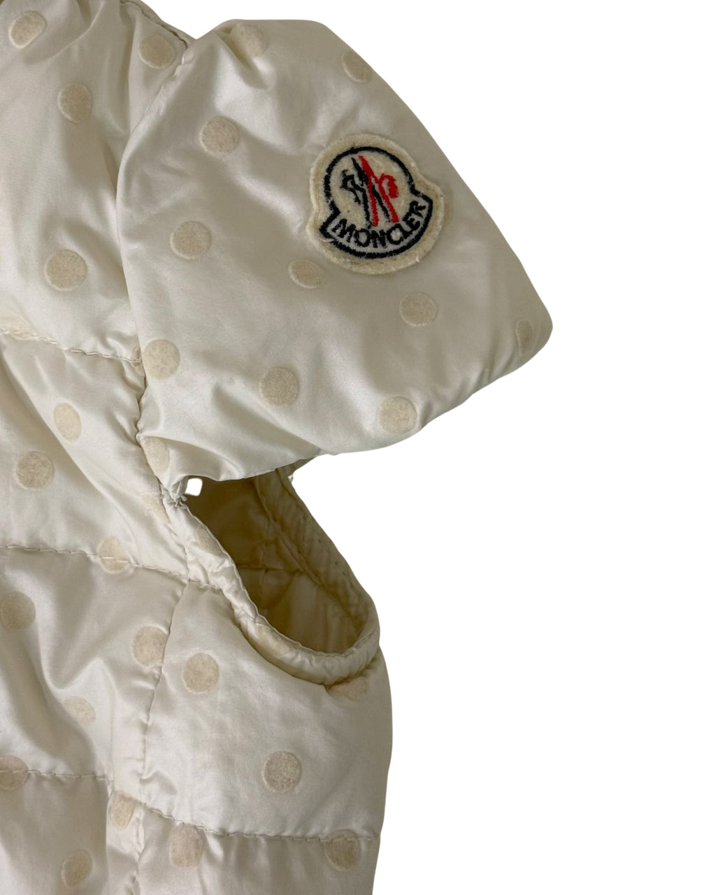 MONCLER “St.Valerie” Polka Dot Padded Sleeveless Jacket