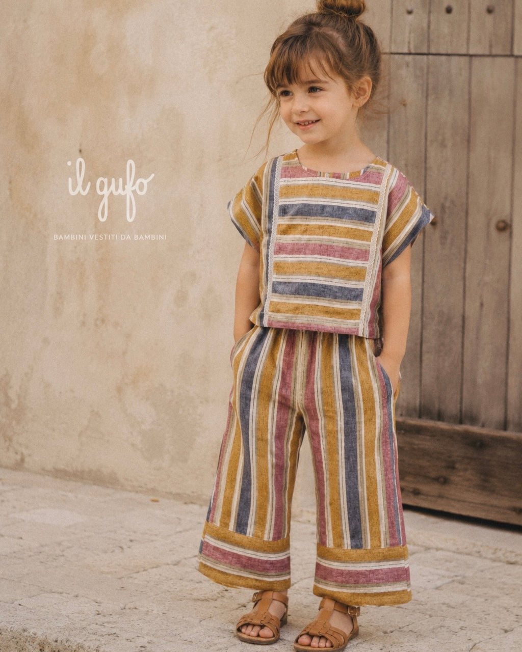 IL GUFO Striped Linen Set 4A