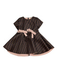 FENDI FF Pattern Ruffle Dress