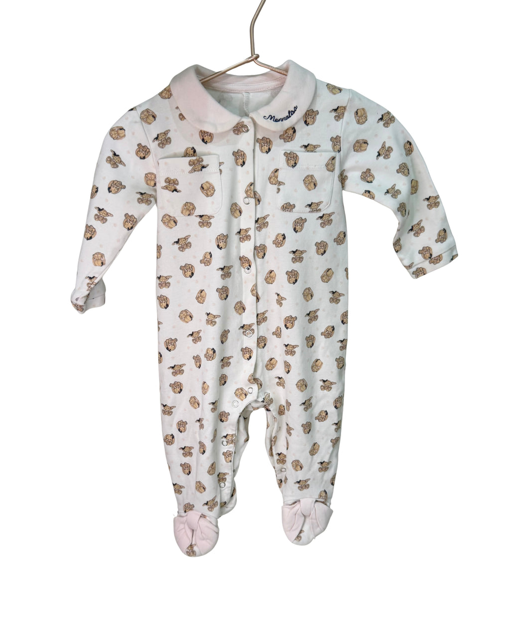 MONNALISA All Over Bunny Print Onesie
