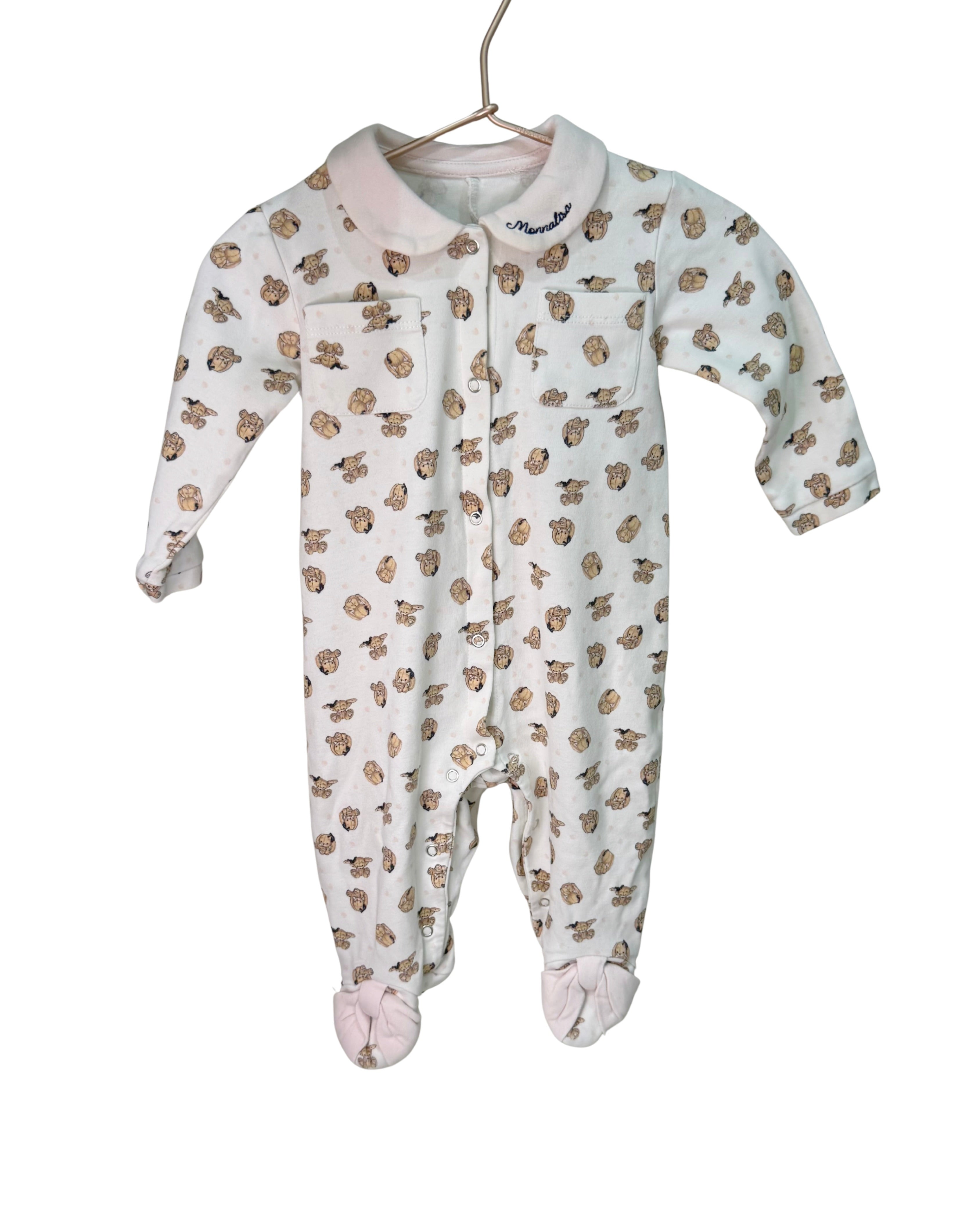 MONNALISA All Over Bunny Print Onesie