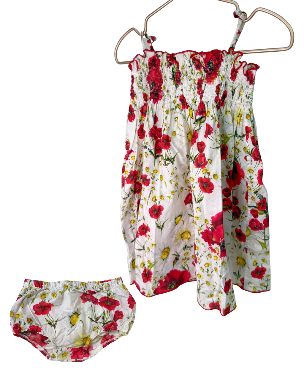 DOLCE & GABBANA Floral Print Dress & Bloomers Set