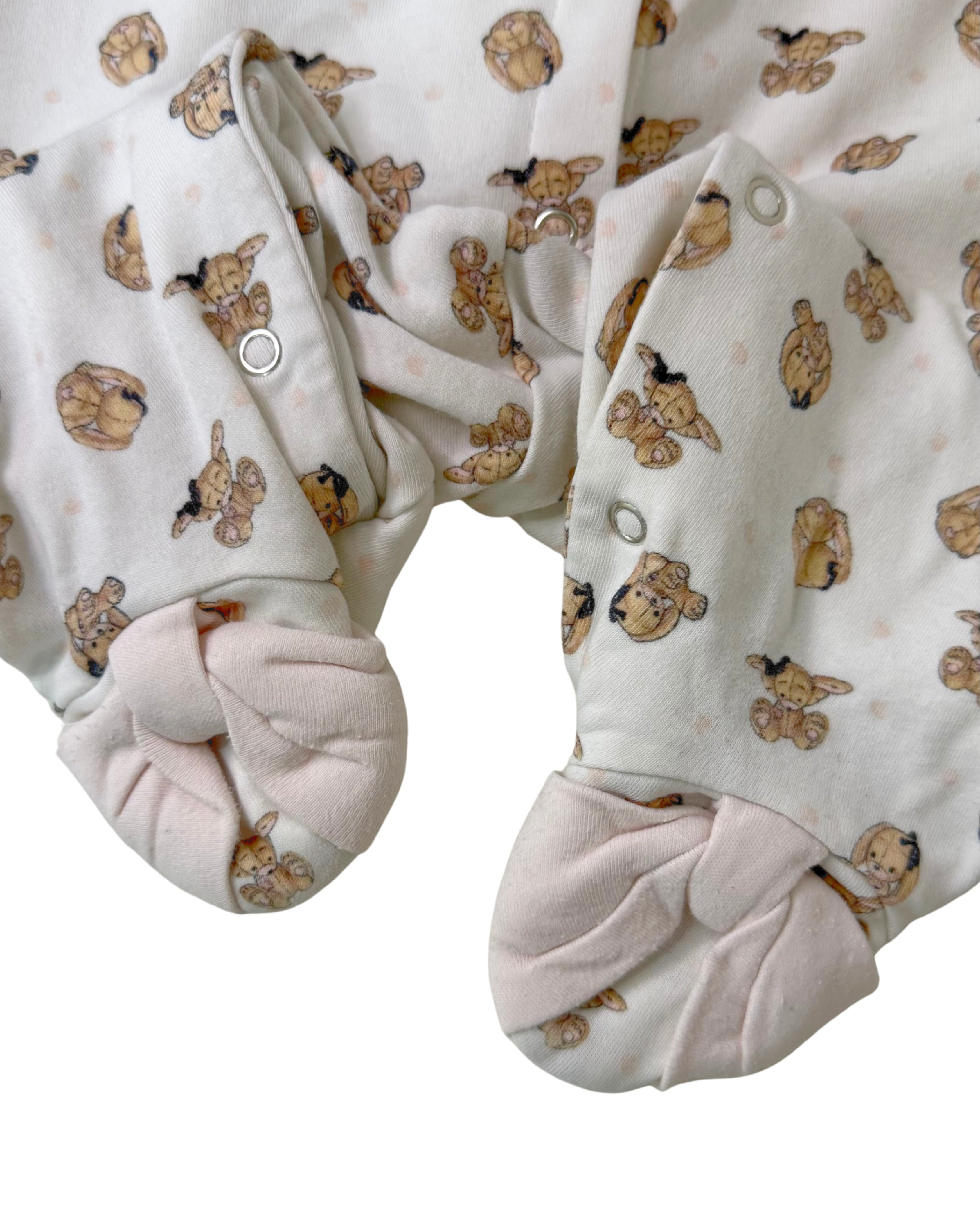 MONNALISA All Over Bunny Print Onesie