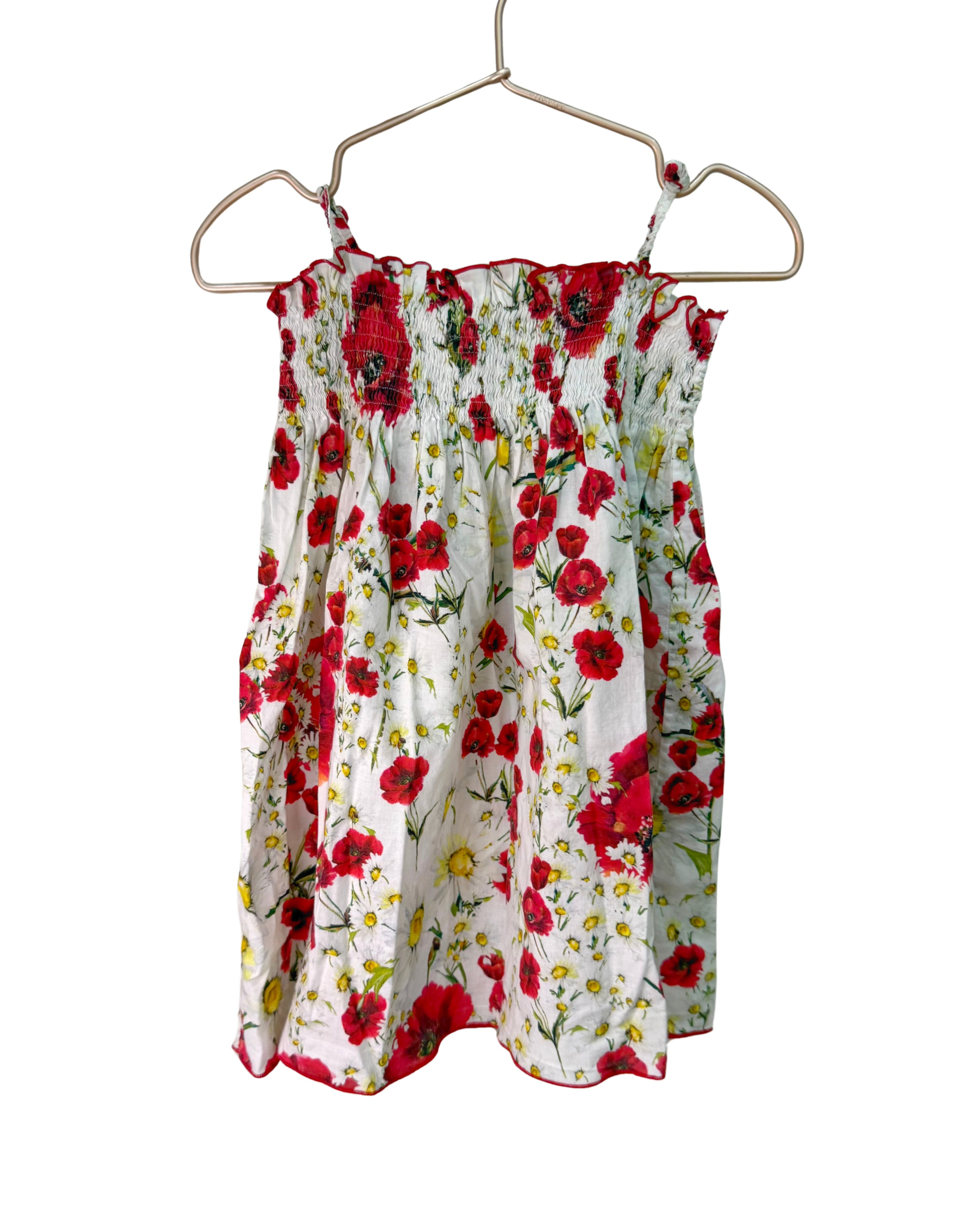 DOLCE & GABBANA Floral Print Dress & Bloomers Set