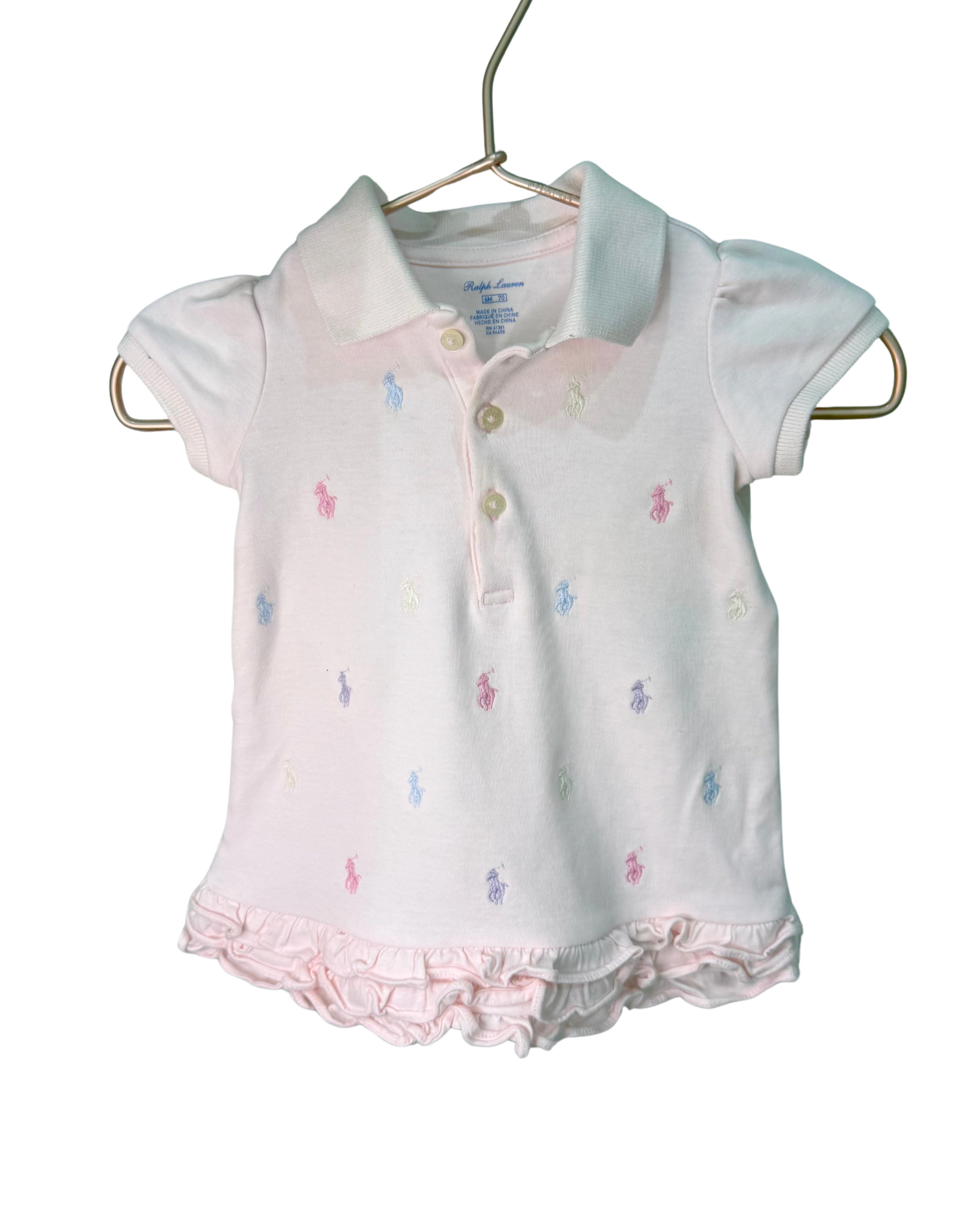 RALPH LAUREN Ruffled Polo Dress & Bloomers Set