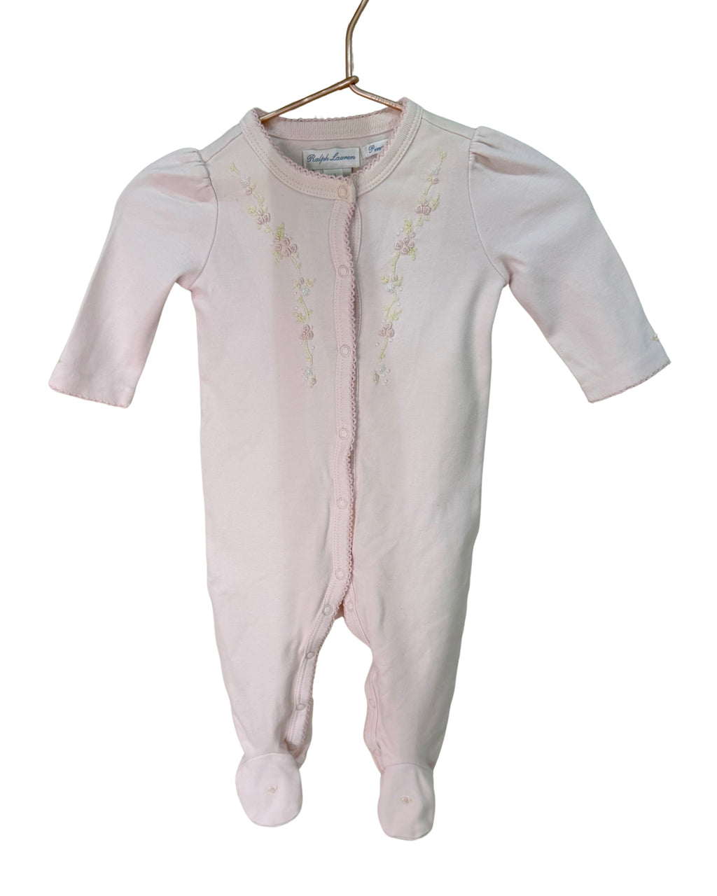 Ralph Lauren Floral Embroidery Onesie