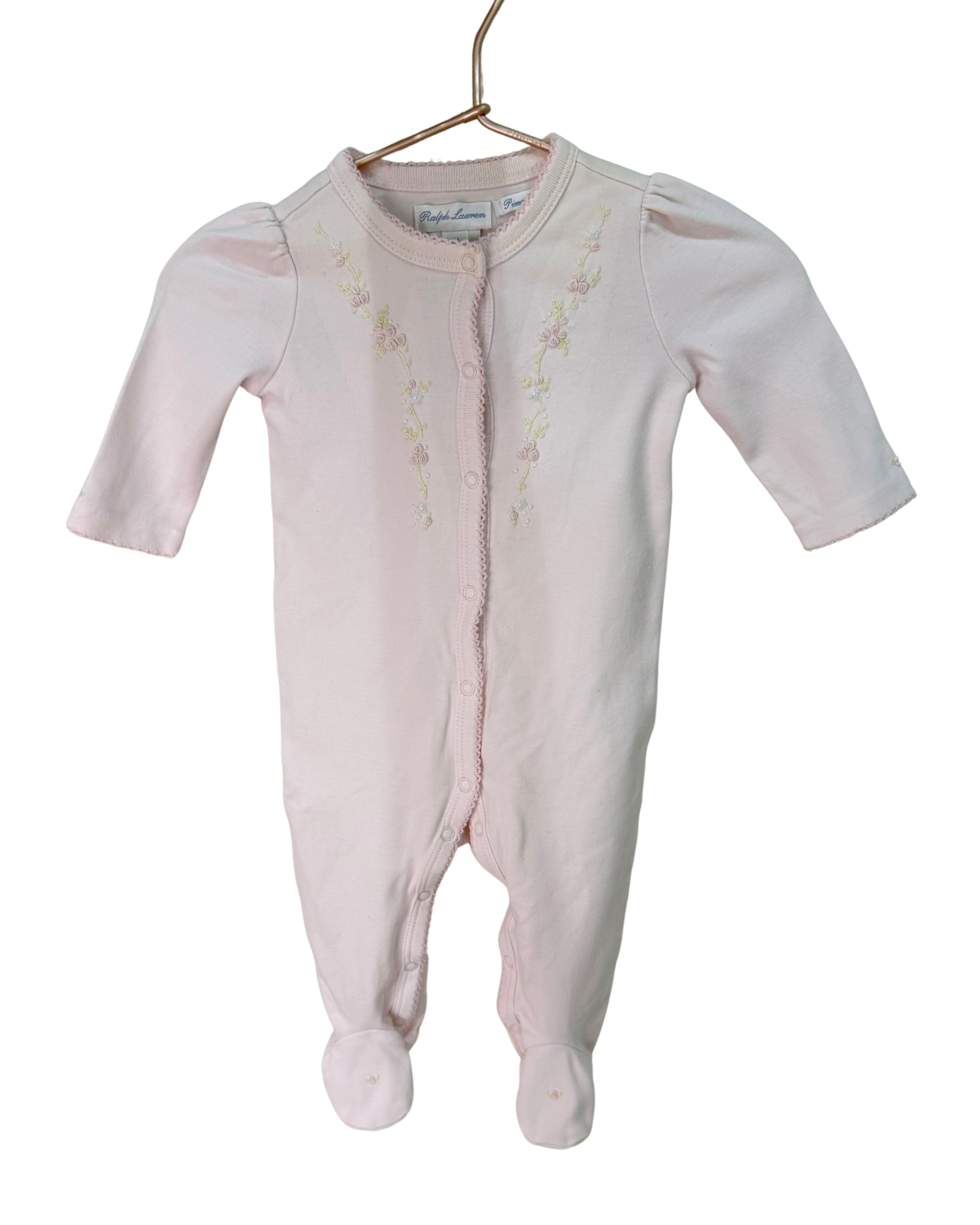 Ralph Lauren Floral Embroidery Onesie