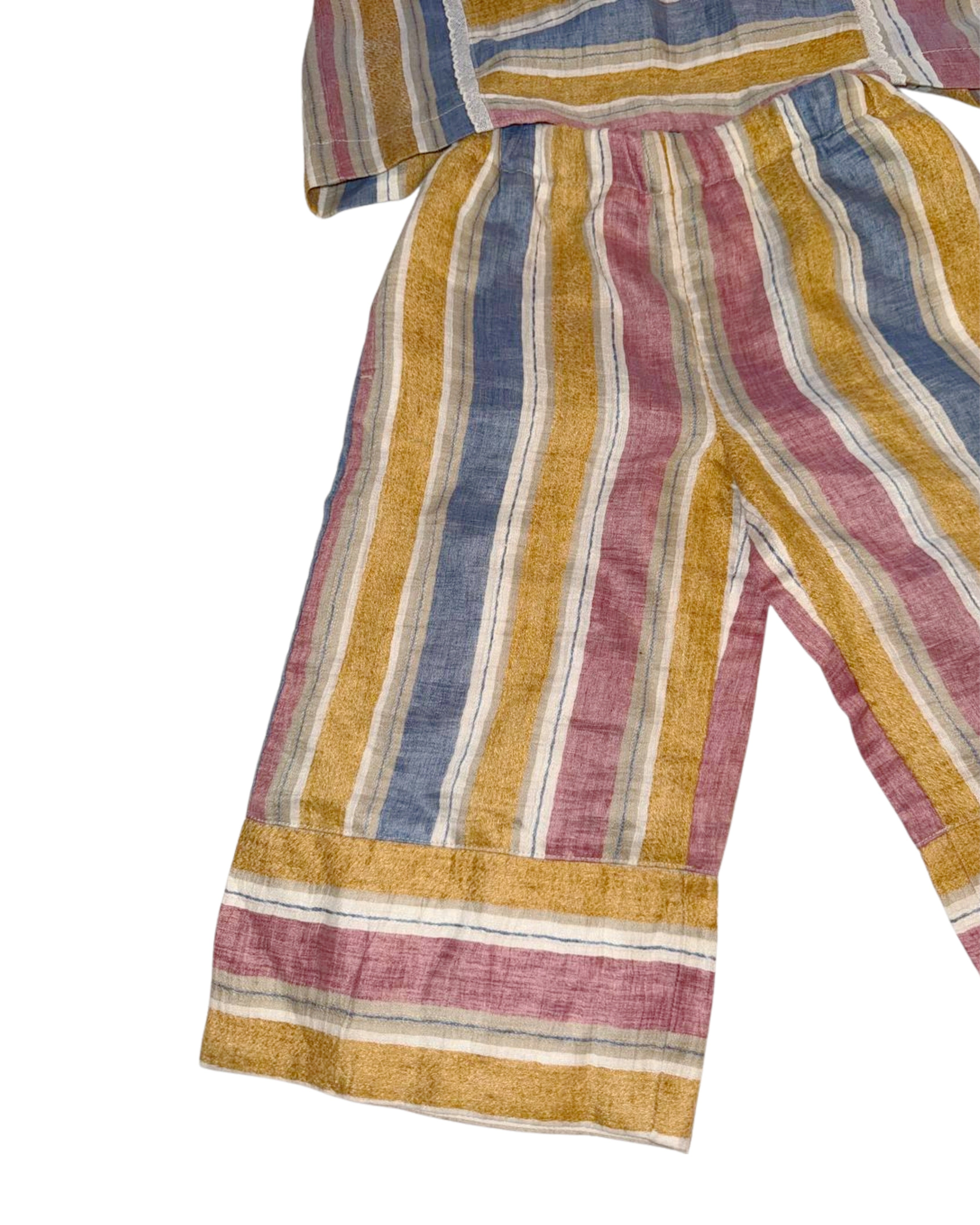 IL GUFO Striped Linen Set 4A