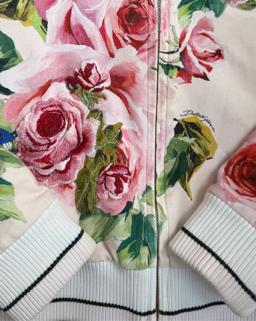 DOLCE & GABBANA Rose Print Tracksuit Set