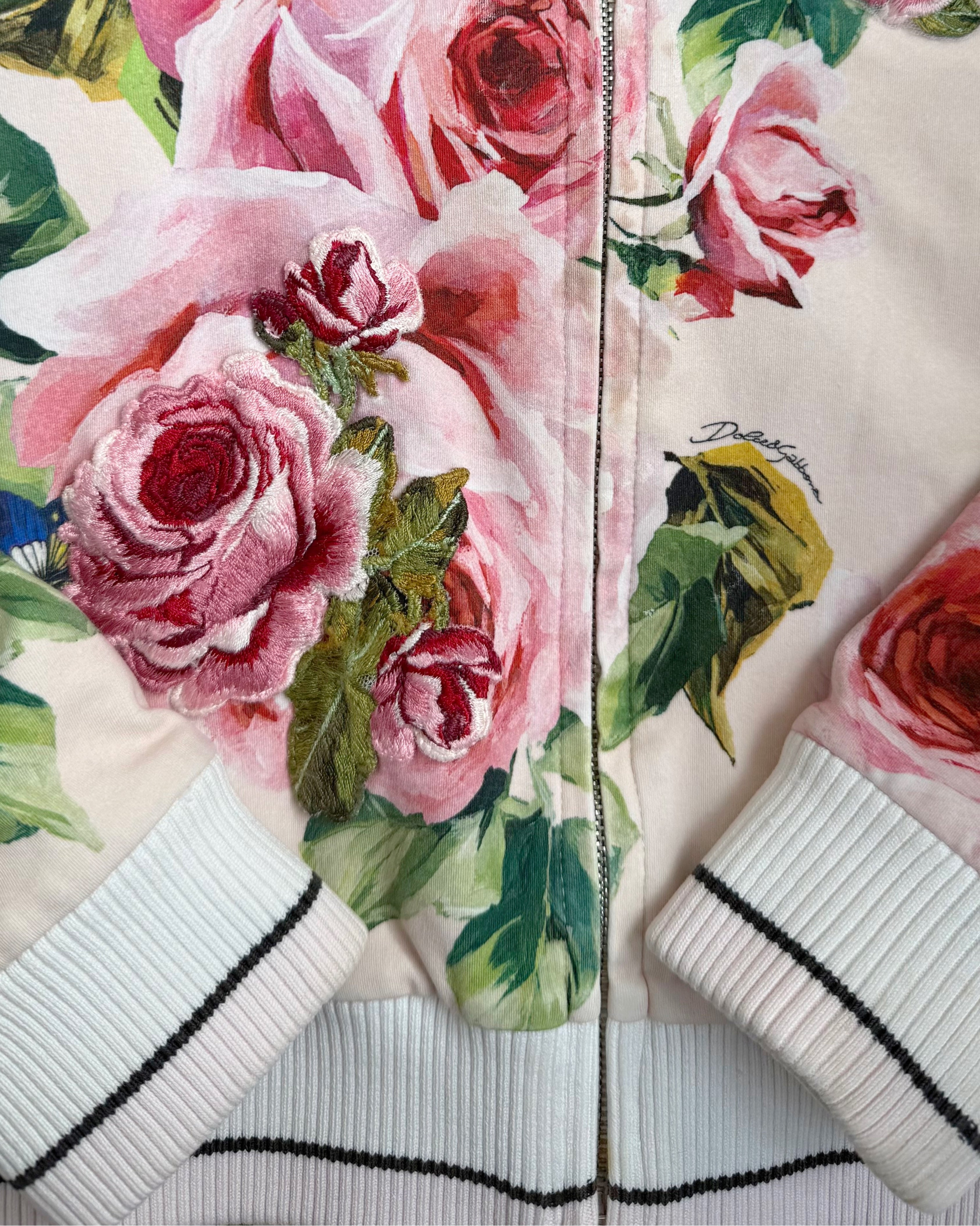 DOLCE & GABBANA Rose Print Tracksuit Set