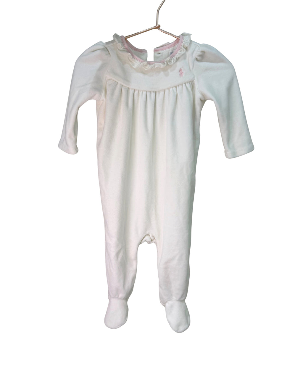 RALPH LAUREN Soft Velour Onesie