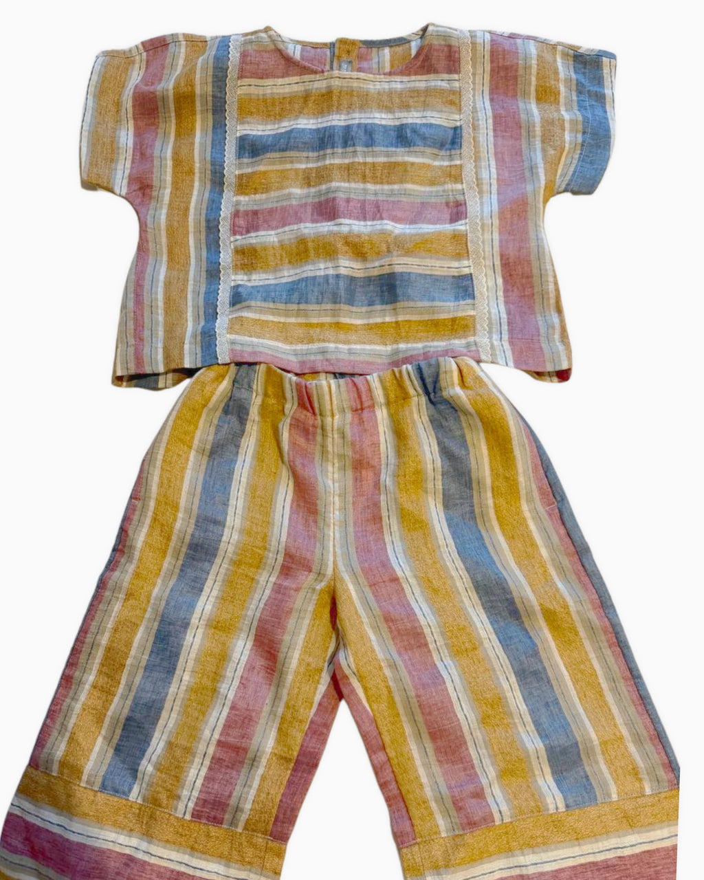 IL GUFO Striped Linen Set 4A