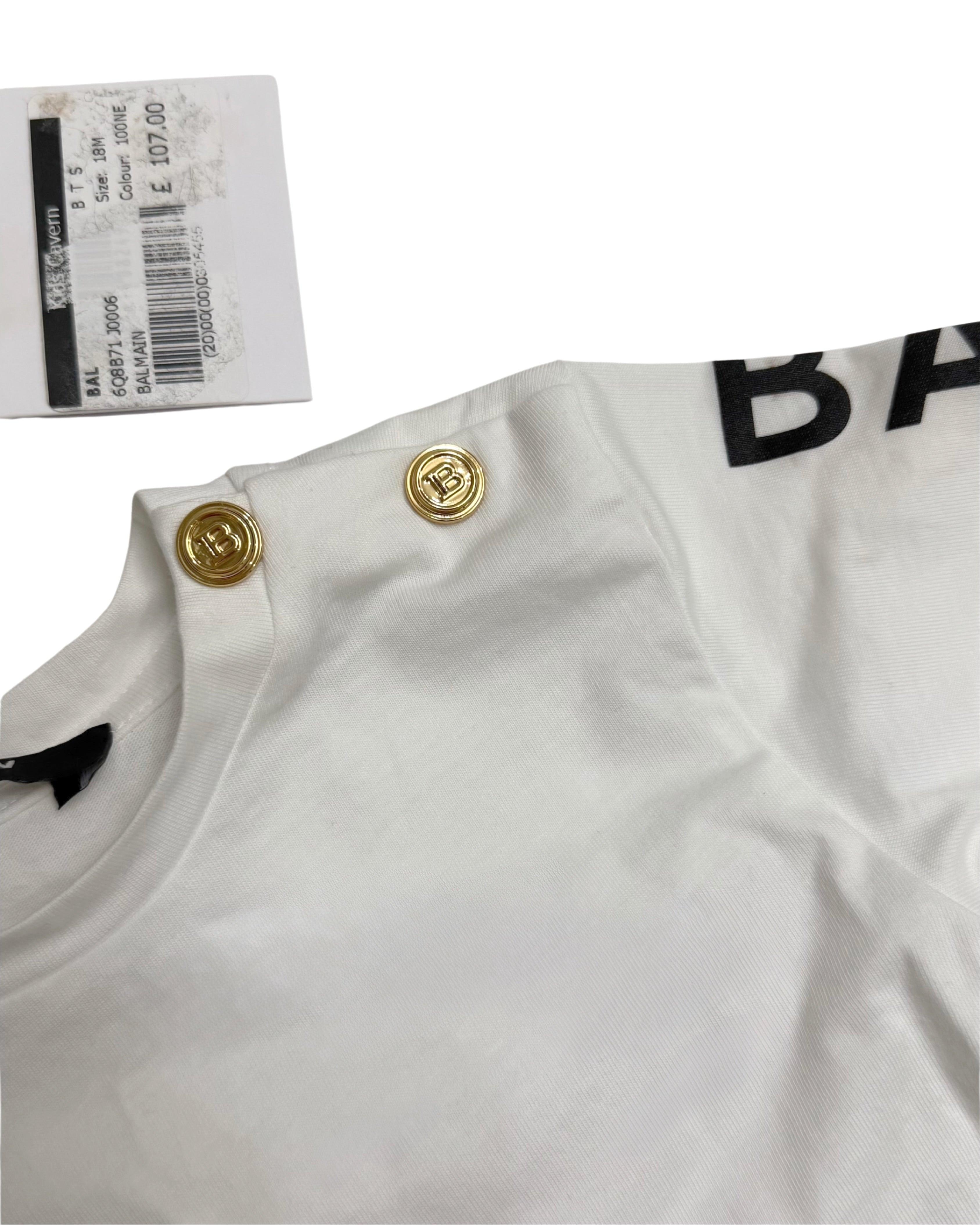 BALMAIN Button Detail T-shirt