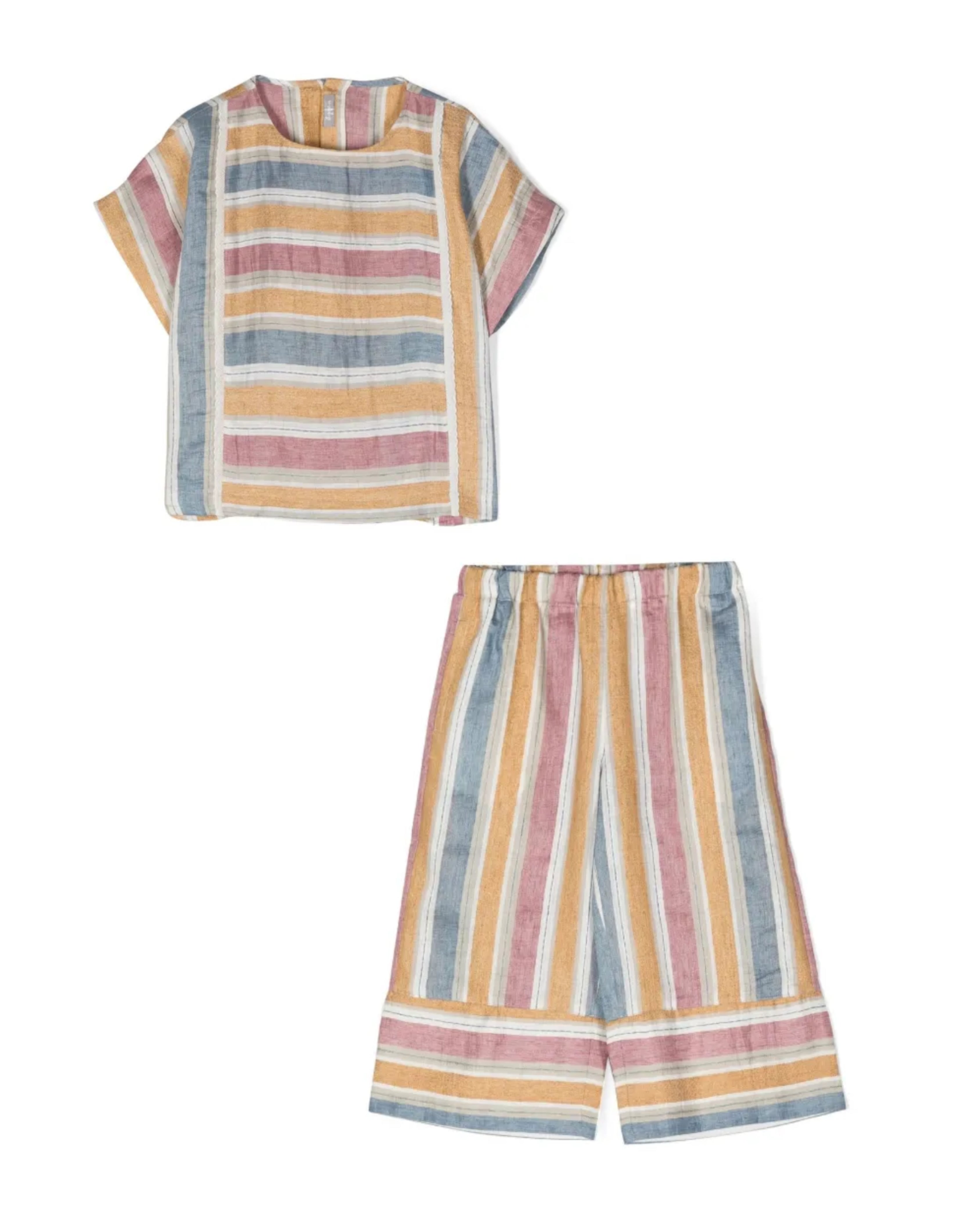 IL GUFO Striped Linen Set 4A
