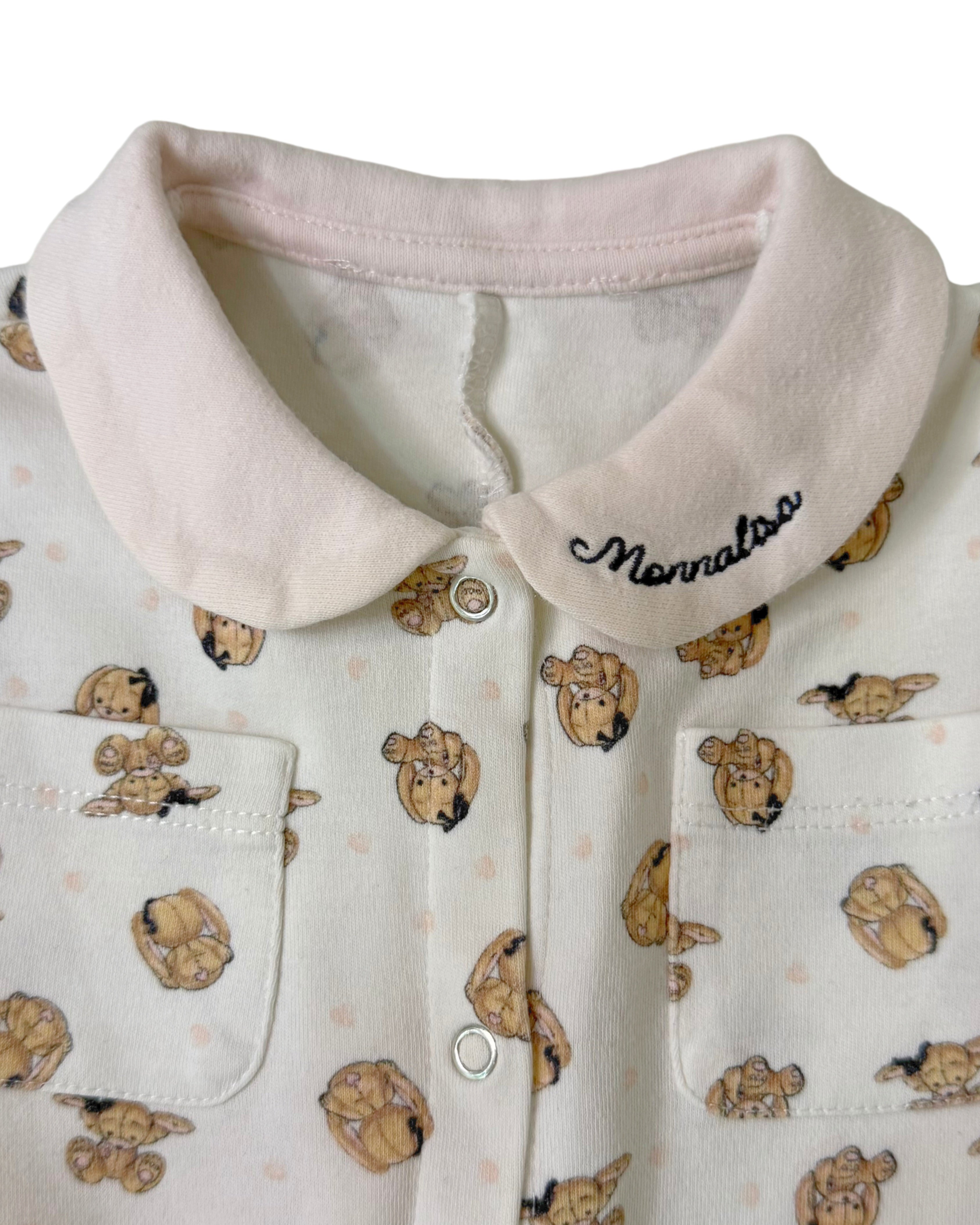 MONNALISA All Over Bunny Print Onesie