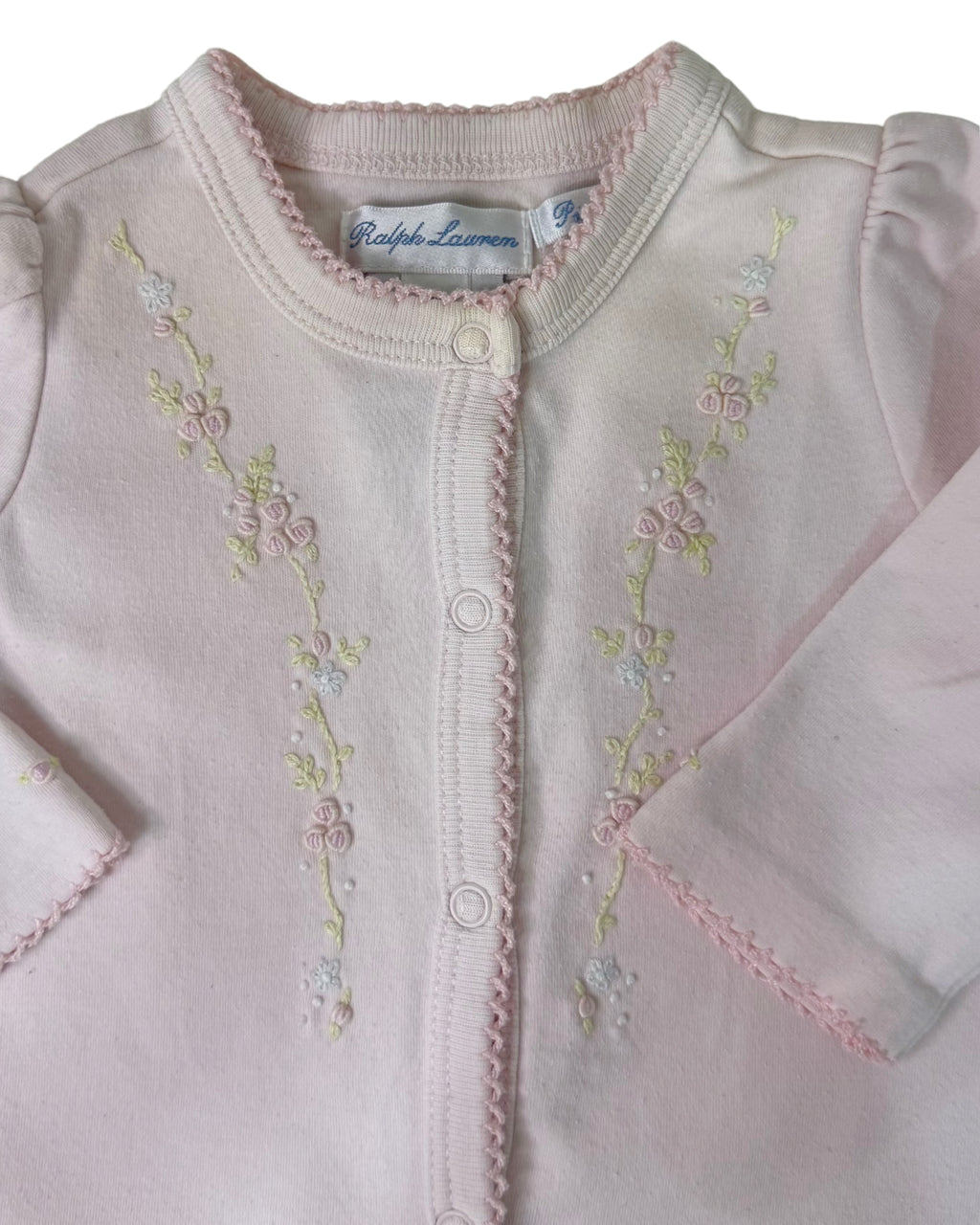 Ralph Lauren Floral Embroidery Onesie