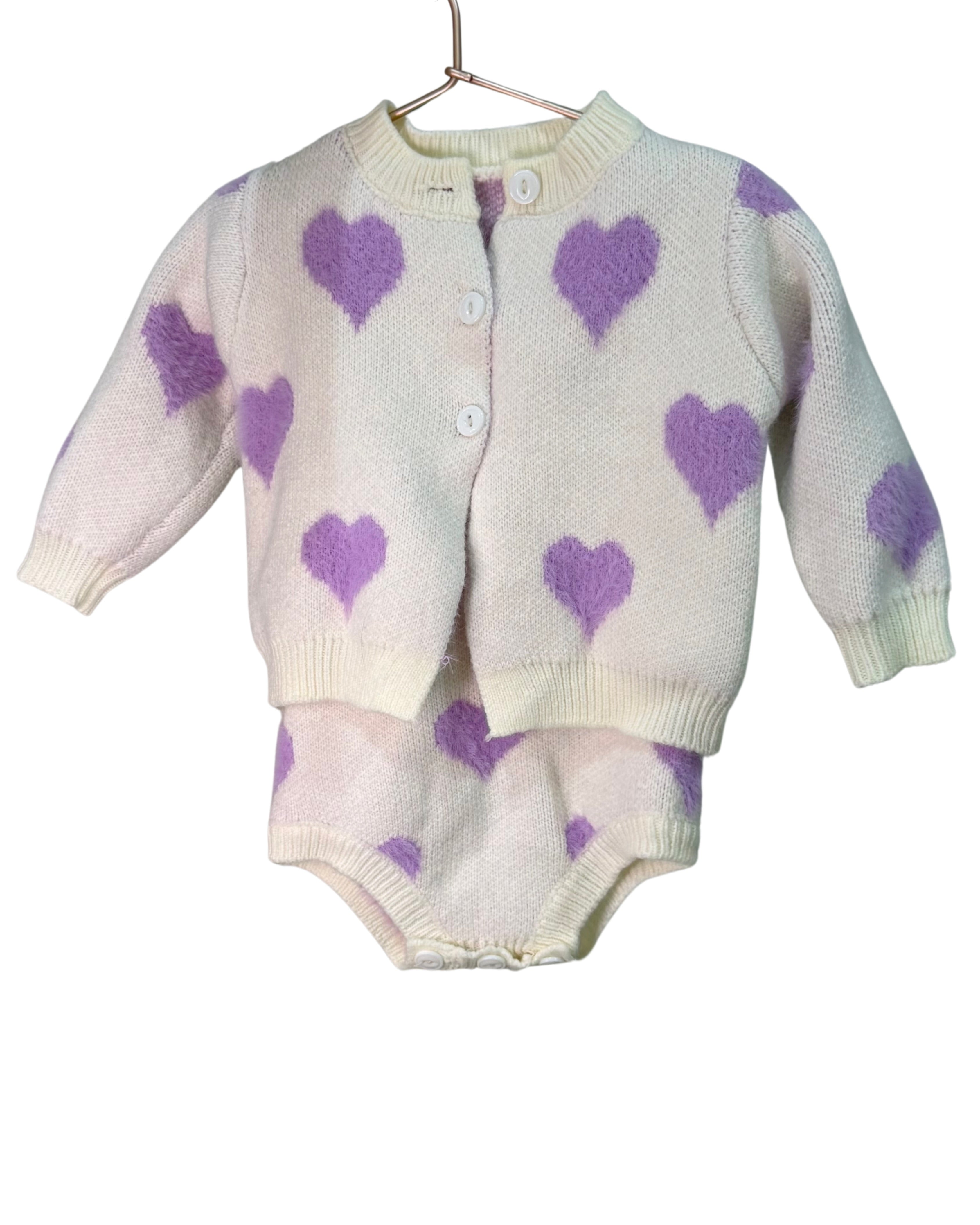 Knitted Cardigan & Romper Set
