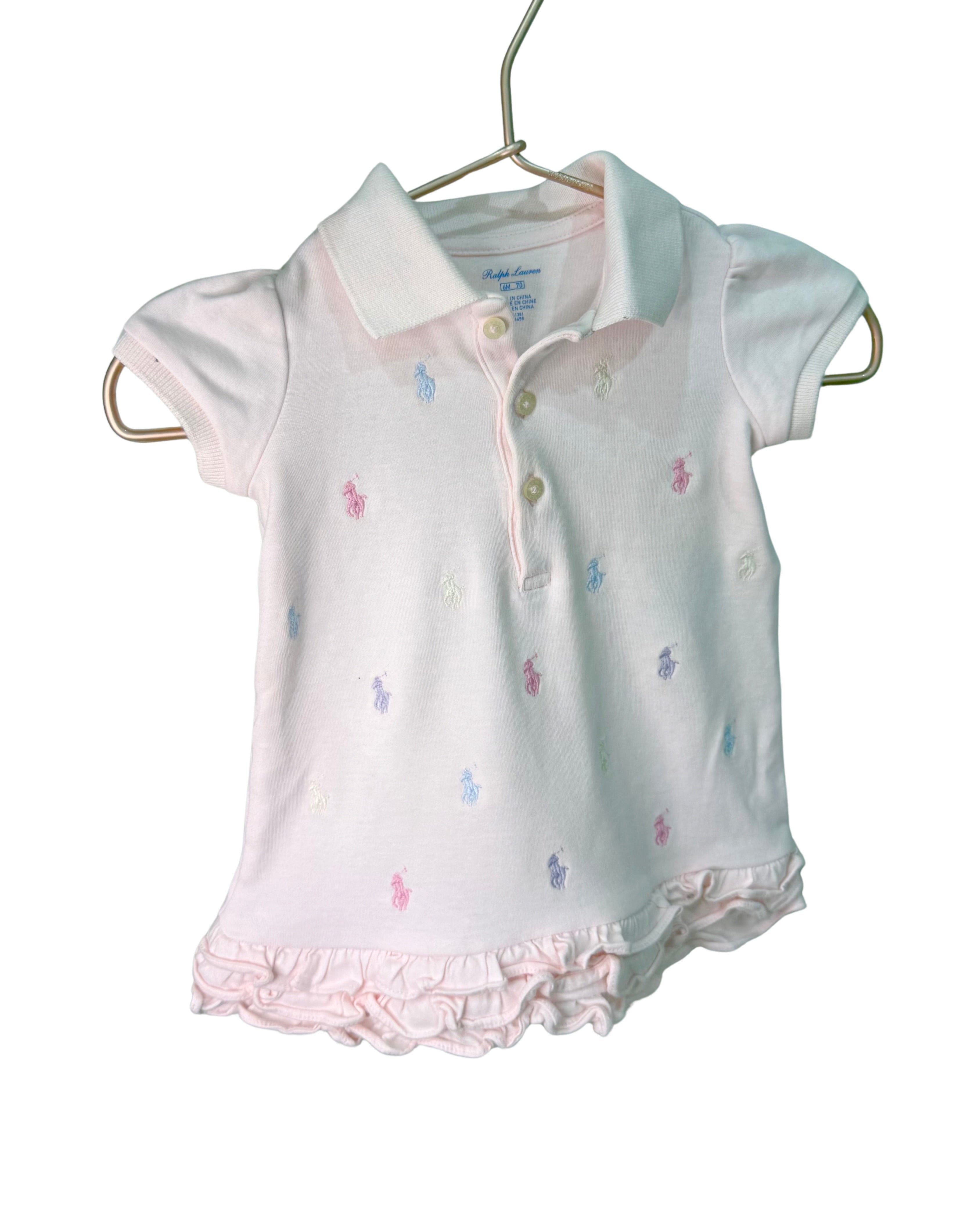 RALPH LAUREN Ruffled Polo Dress & Bloomers Set