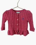 Ralph Lauren Cable Knit Peplum Cardigan