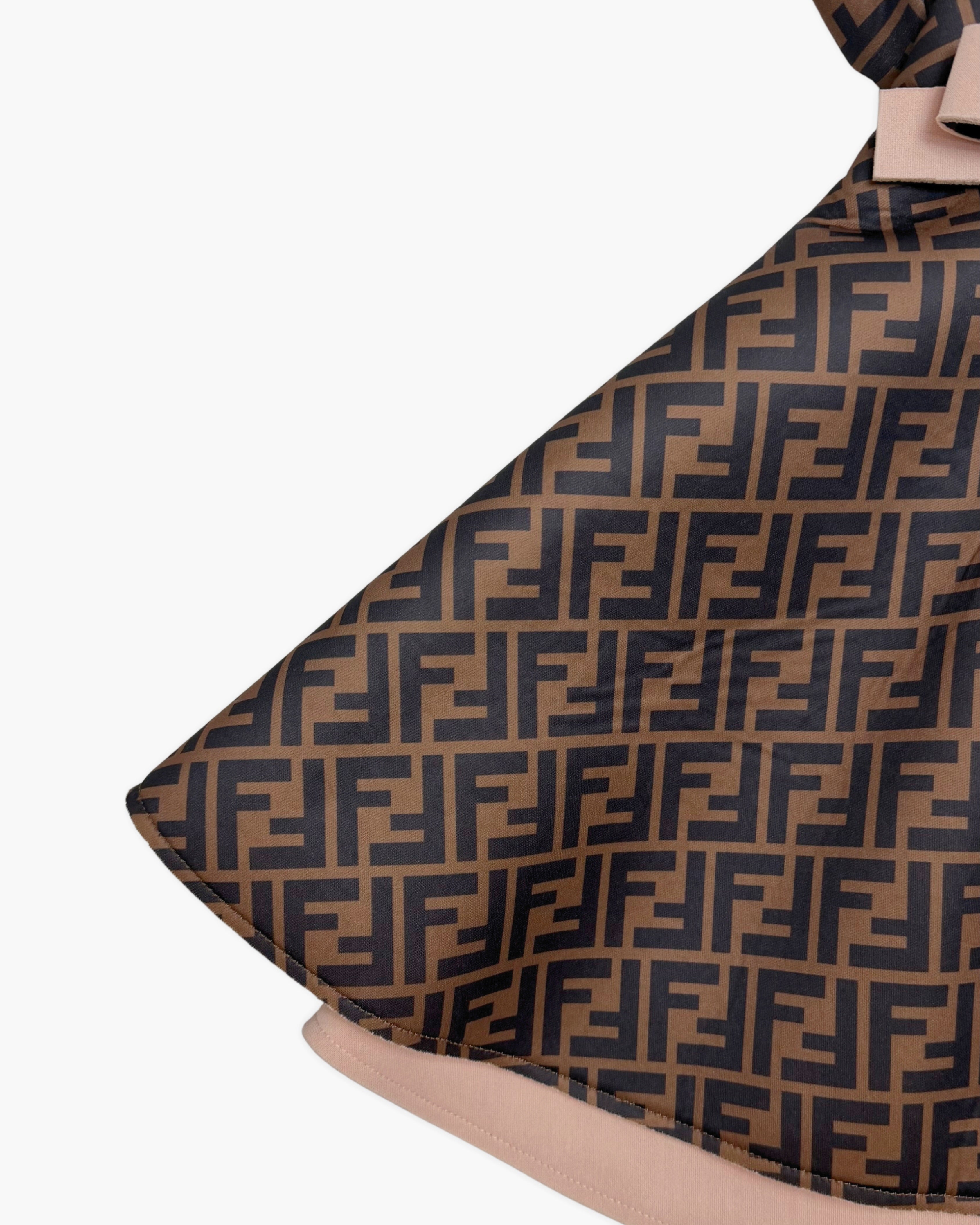 FENDI FF Pattern Ruffle Dress